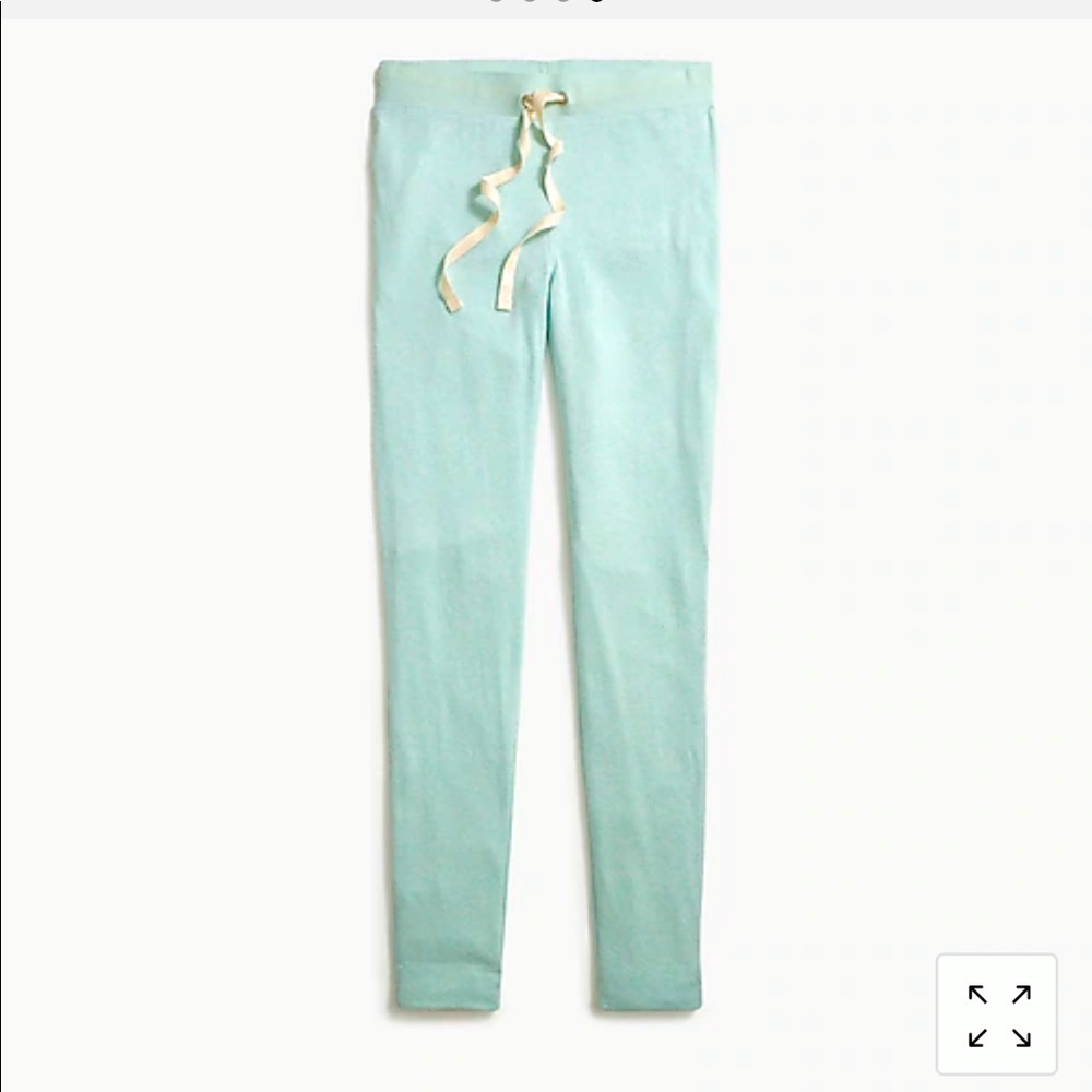Jcrew cozy yarn joggers lounge pants sea foam aqua